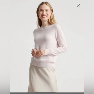 Quince Mongolian Cashmere Crew small minimal pink